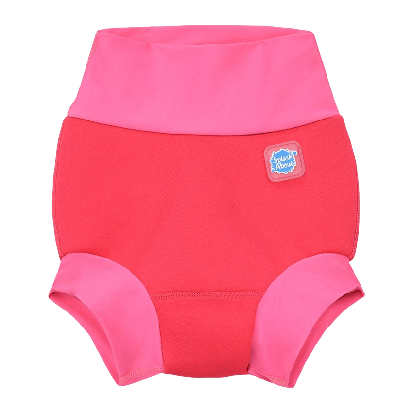 Badbyxa för babysim - Happy Nappy Pink Geranium