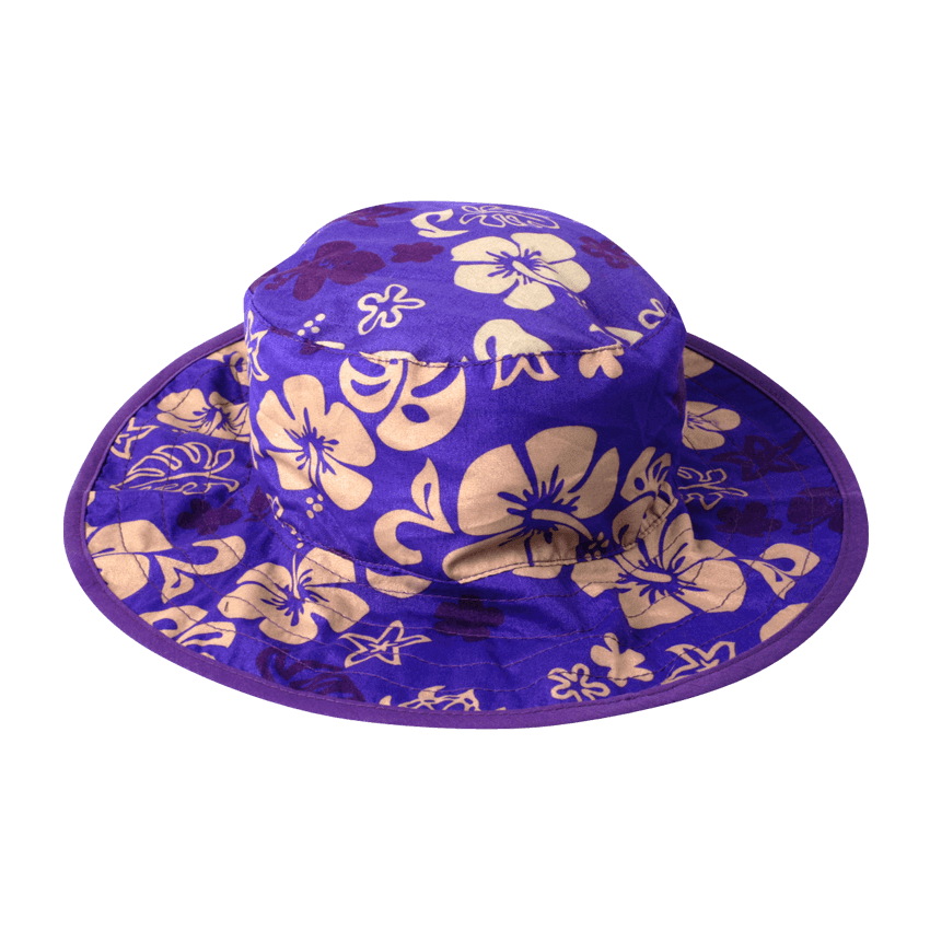 Solhatt med UV-skydd - Lila Blommor (Banz Purple Flowers)